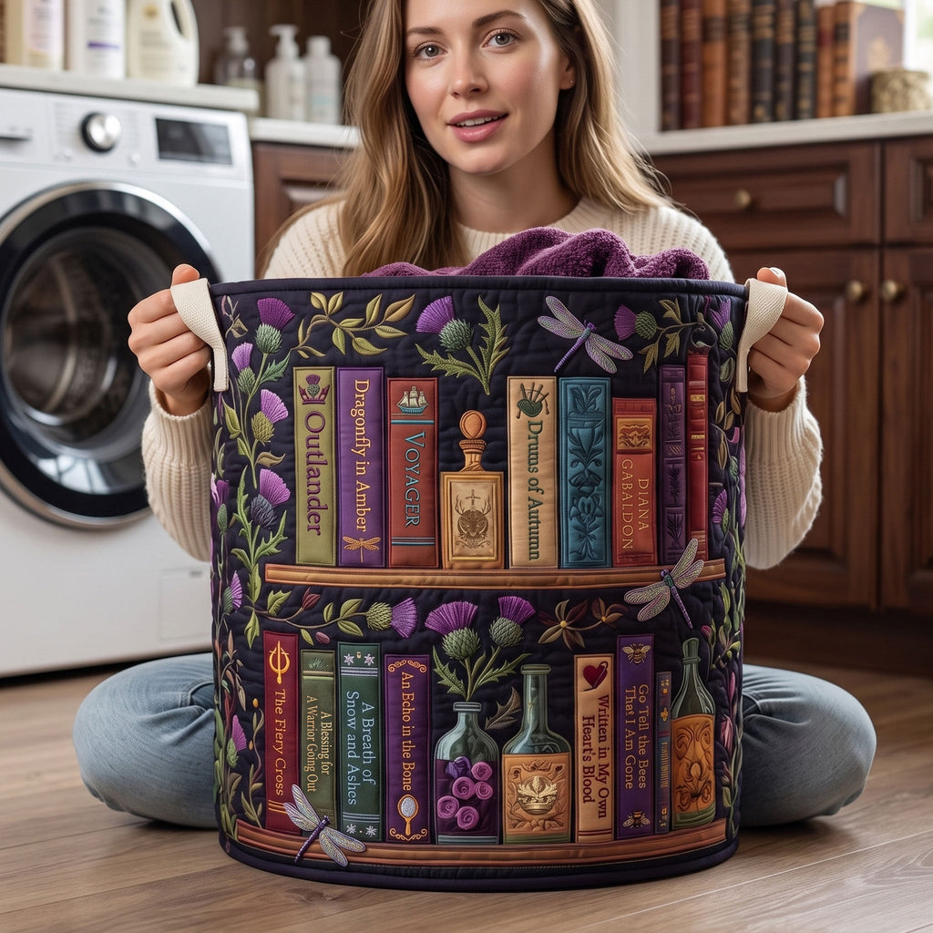Historical Fiction Collection Quilted Laundry Basket - Personalized Gifts For Book Lovers 03qhti130726