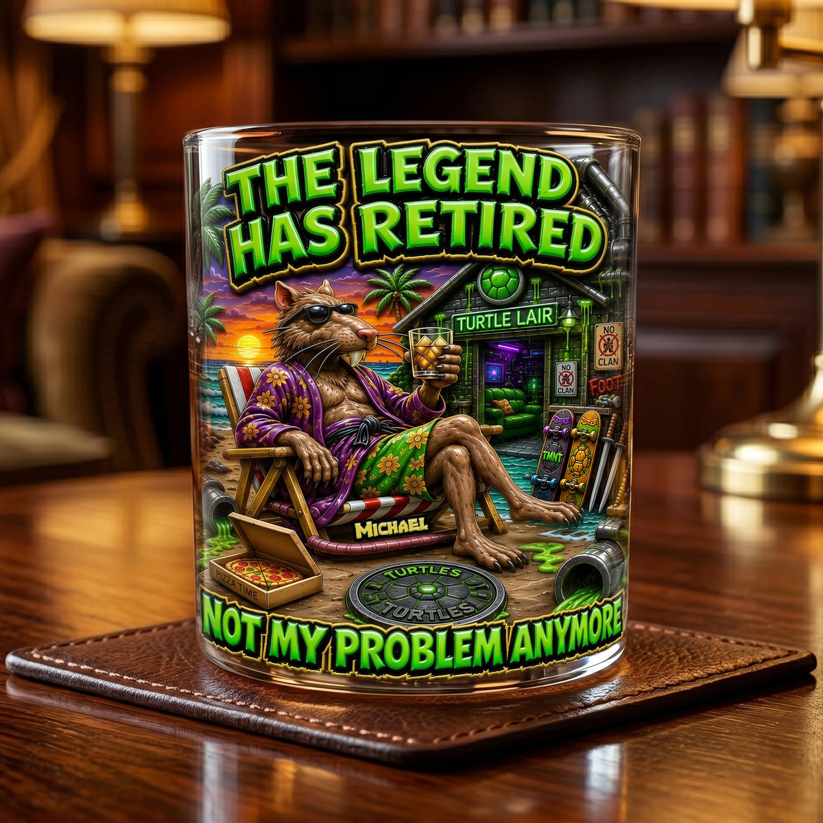 The Legend Has Retired Drinking Glass - Personalized Gifts 01toti080626