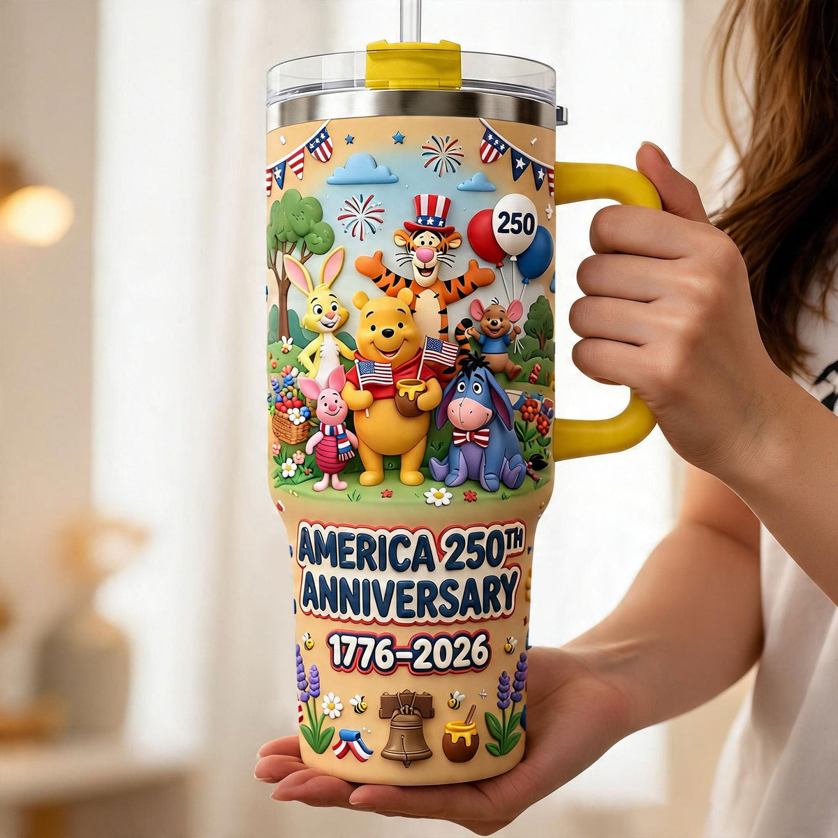 Born To Be Free Tumbler With Handle - Personalized Gifts For Patriots 01TYTI290626