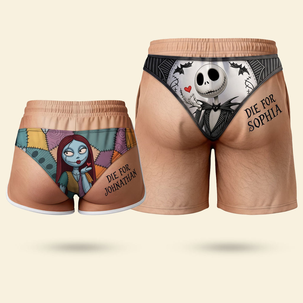 Die For You Beach Shorts Set - Personalized Gifts For Couples 04pati060726