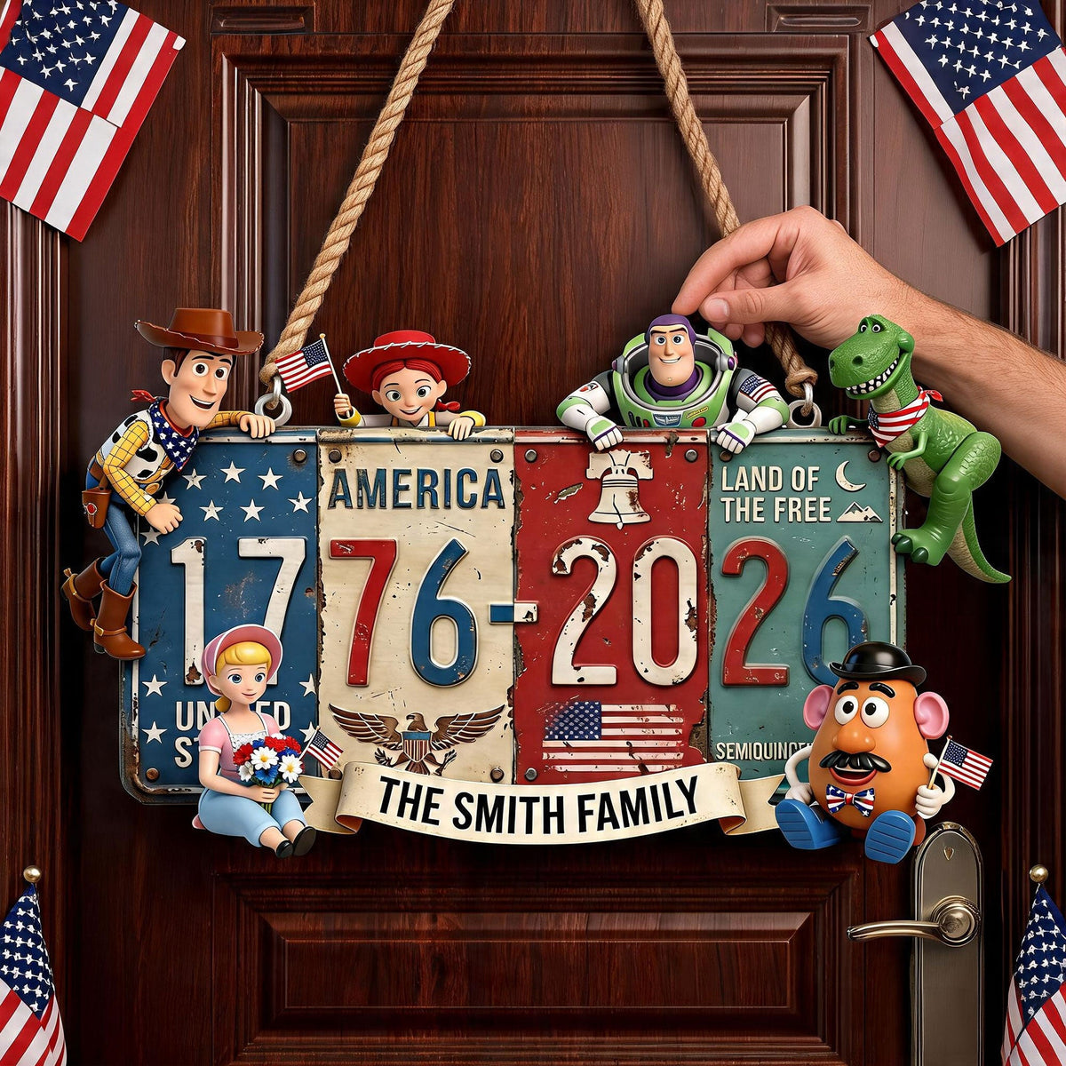 Patriotic Friends Acrylic Sign – American Celebration 04nati020626