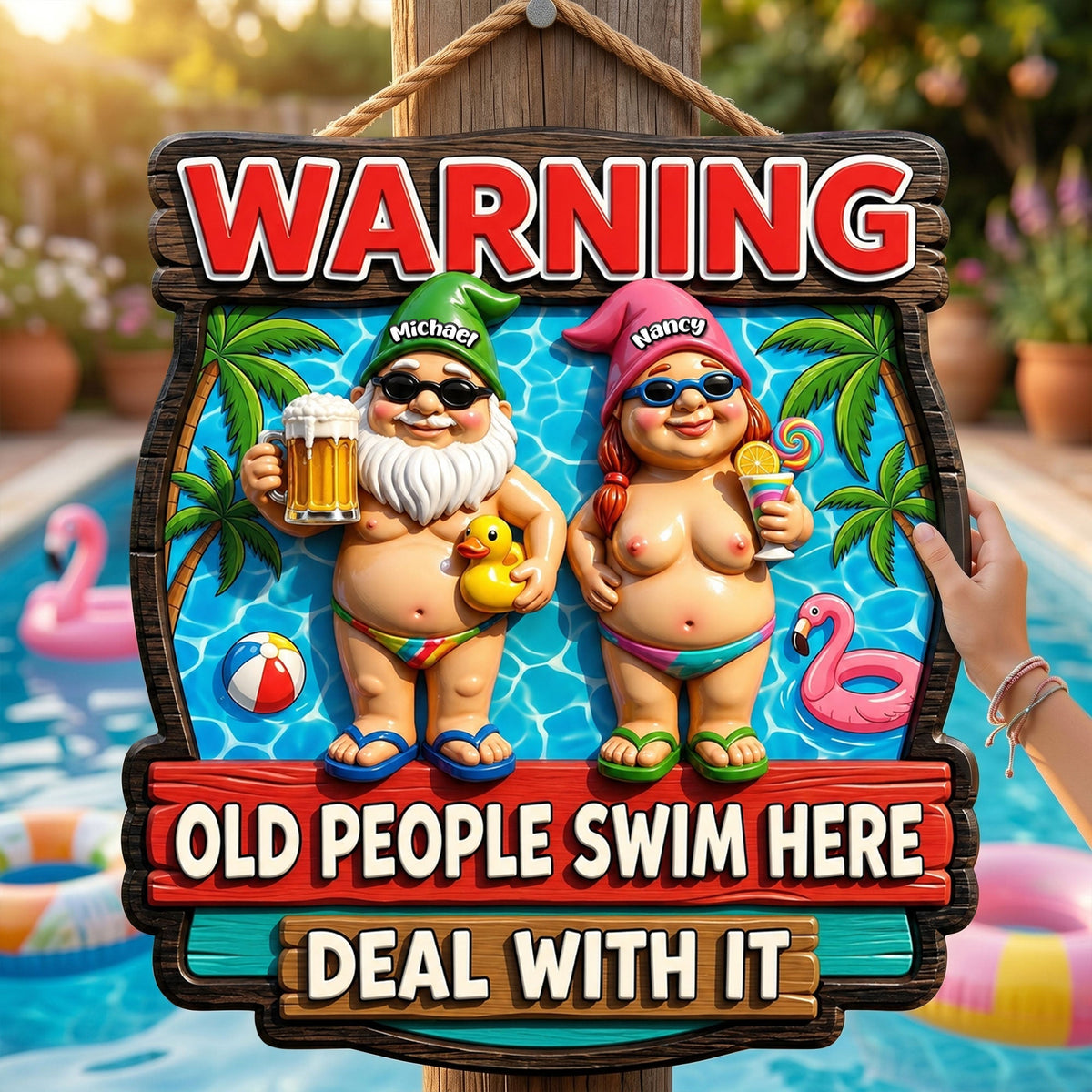 Old Gnomes, True Love Metal Sign - Personalized Gifts For Couple 02NATI170626