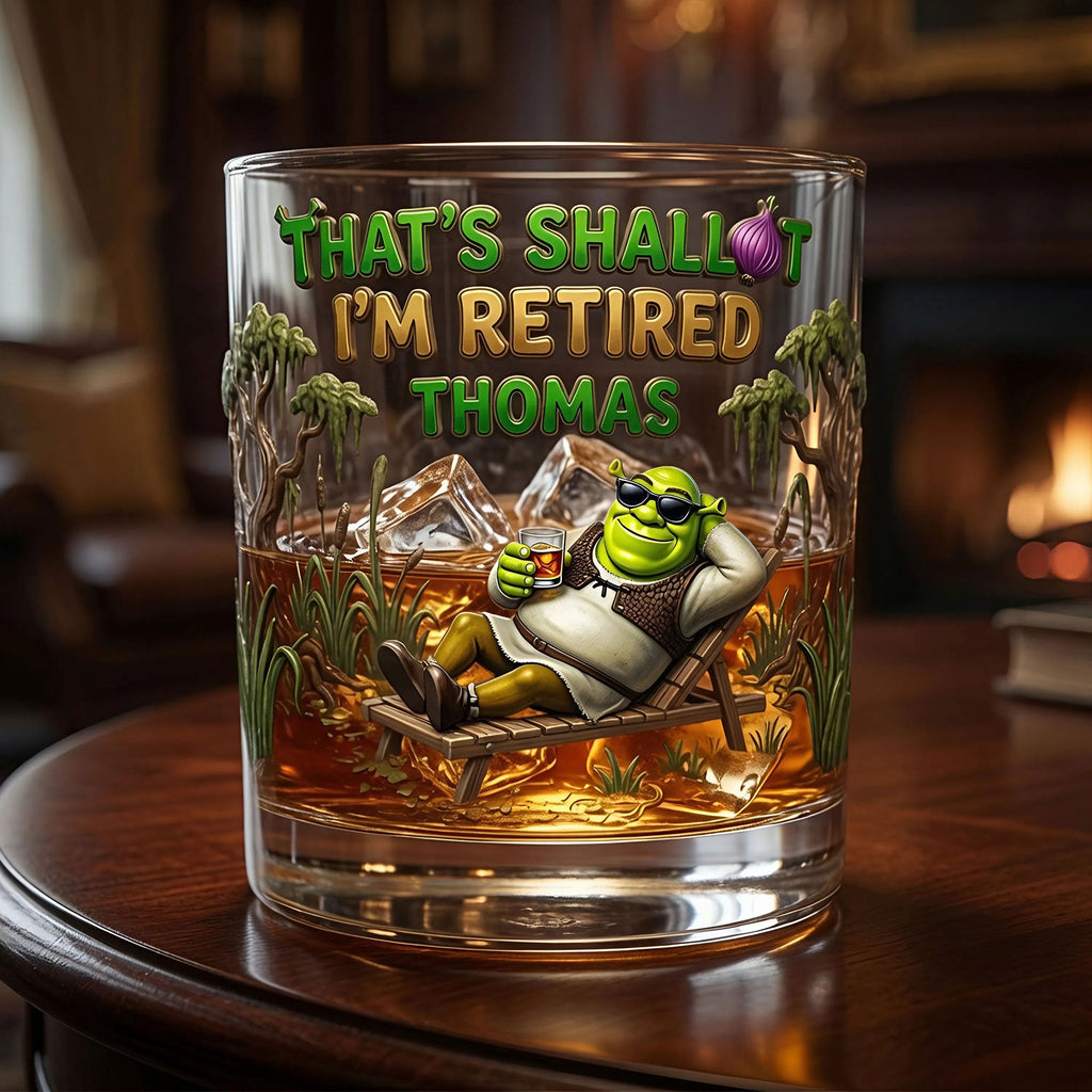 Retired Legend Relaxing Round Glass - Personalized Retirement Gifts 01HUTI110626