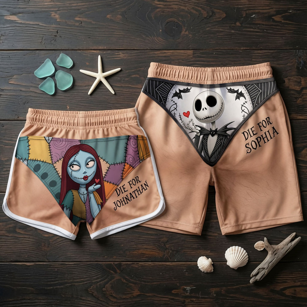 Die For You Beach Shorts Set - Personalized Gifts For Couples 04pati060726