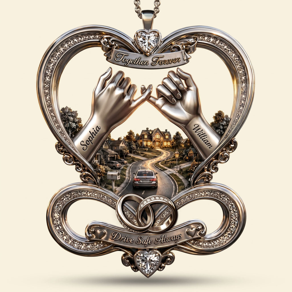 Infinity Love Car Ornament - Personalized Gifts For Couple 05pati100626