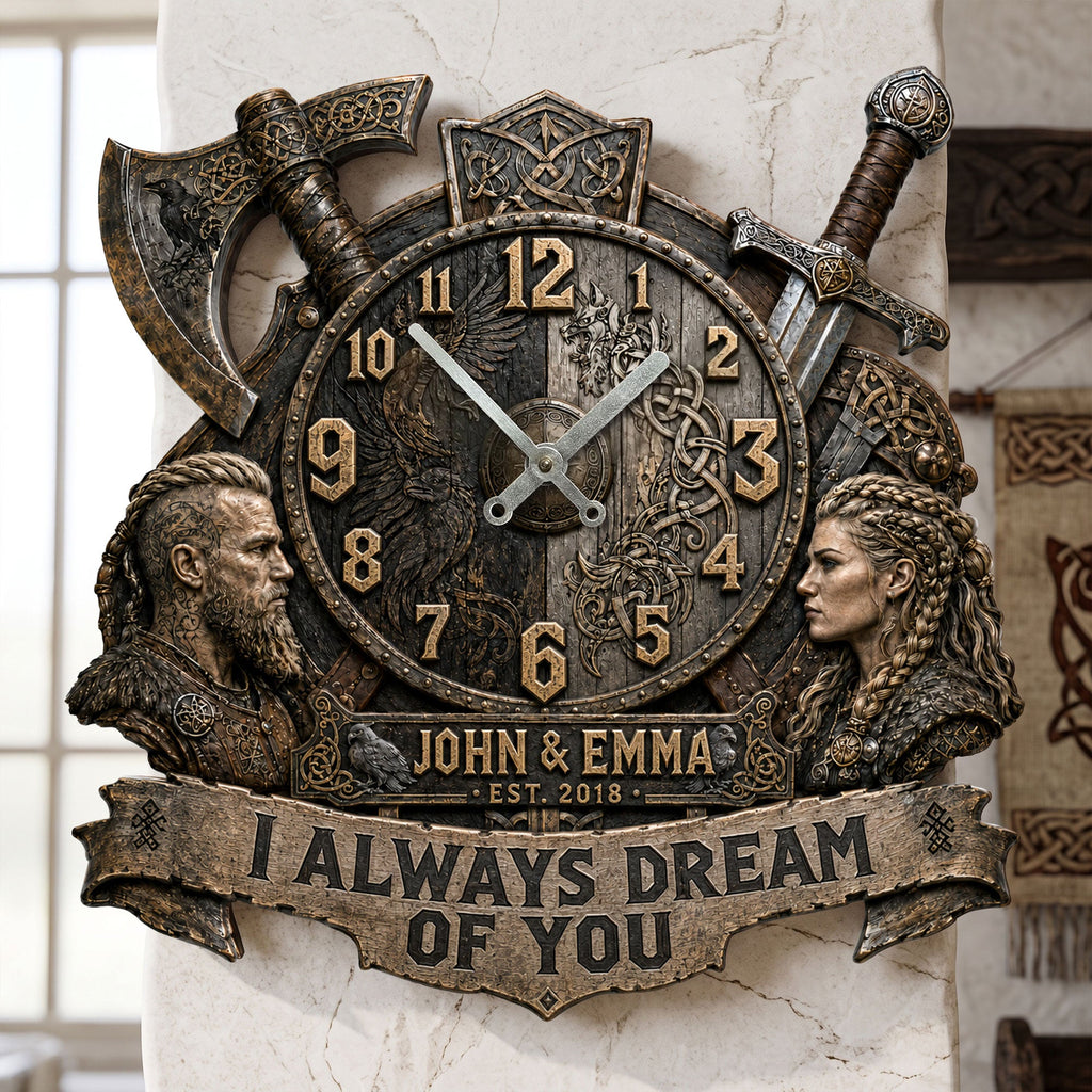 Epic Love Hanging Wall Clock Personalized Couple Decor 05HATI160726