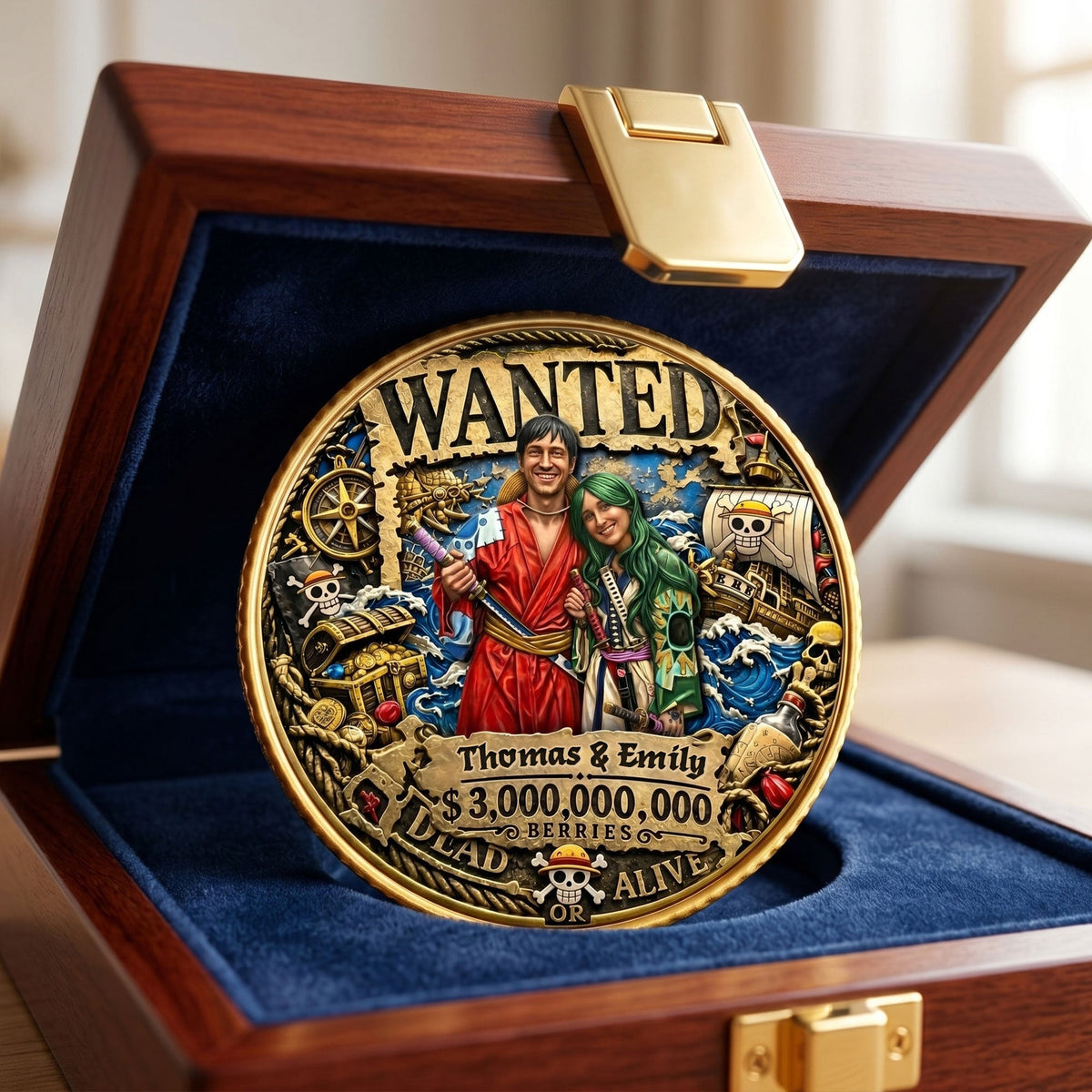 Adventure Legend Metal Coin – Custom Photo For Couple 03toti120626
