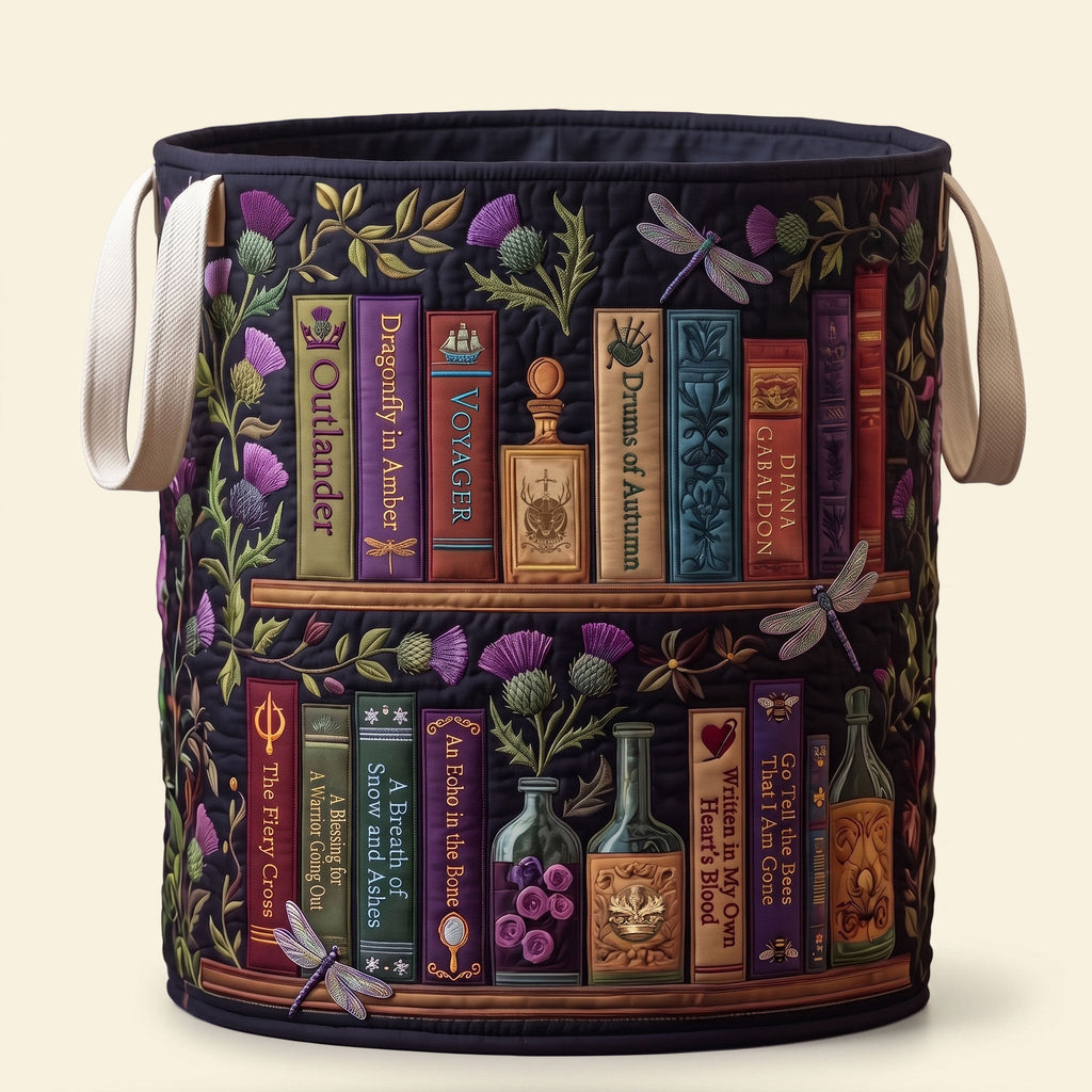 Historical Fiction Collection Quilted Laundry Basket - Personalized Gifts For Book Lovers 03qhti130726