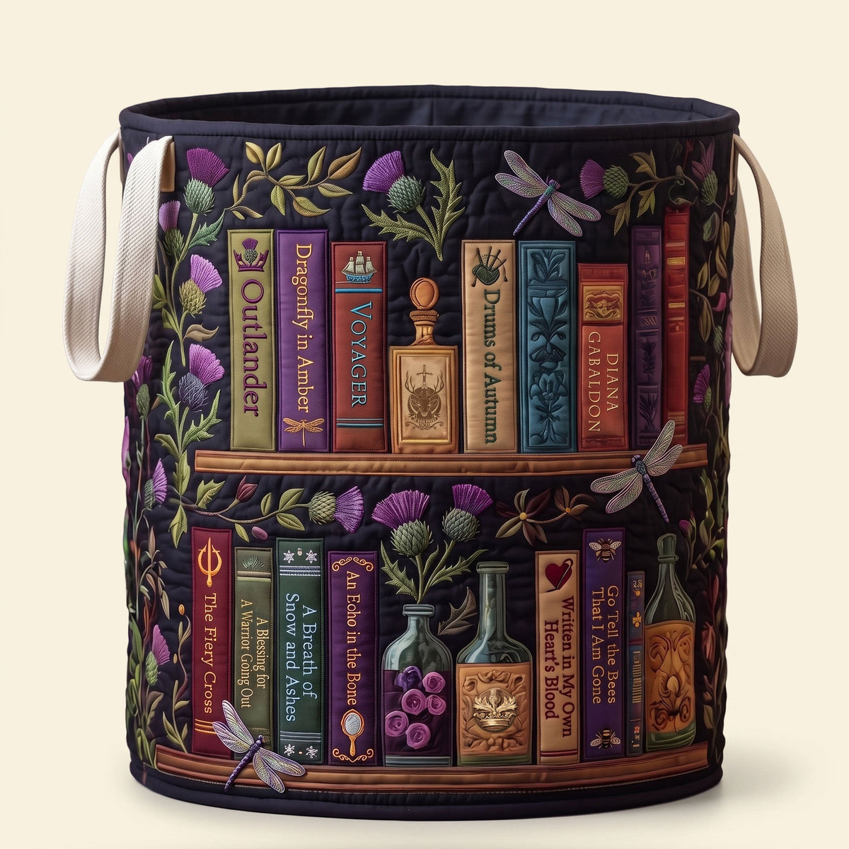 Historical Fiction Collection Quilted Laundry Basket - Personalized Gifts For Book Lovers 03qhti130726
