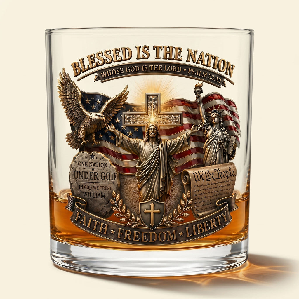 Nation Under God Glass - Personalized Gifts For Patriotic 03pati160626