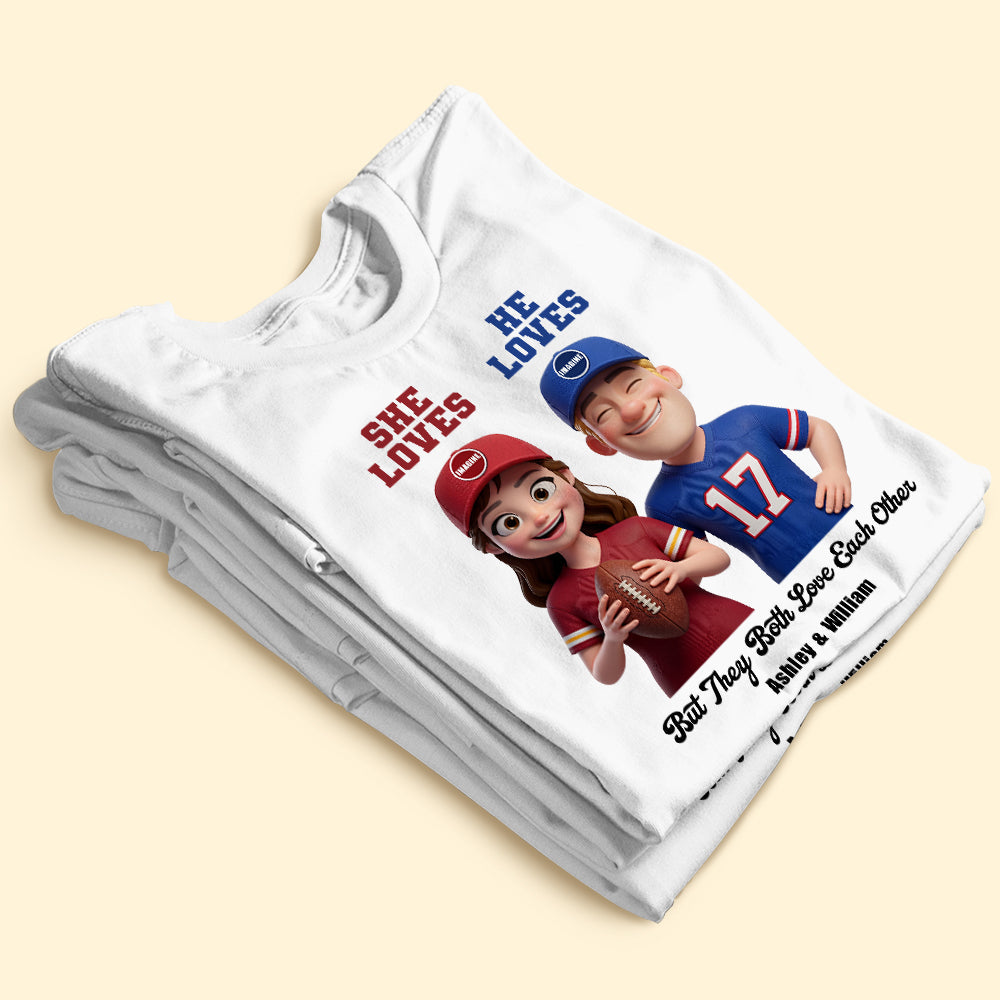 Sports Rivalry Personalized Shirt for Game Day Couples 04HUTI170626