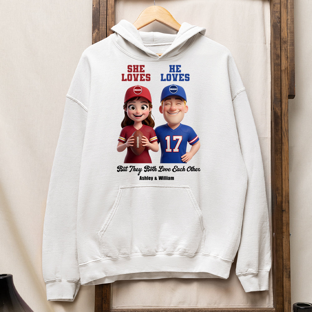 Sports Rivalry Personalized Shirt for Game Day Couples 04HUTI170626