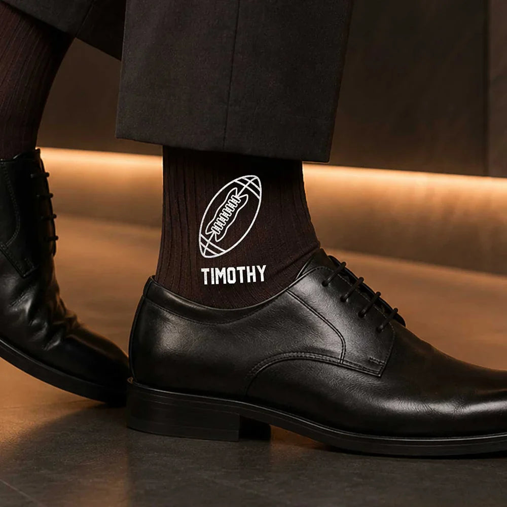 Multiple Sports Icon Choices - Personalized Embroidered Socks