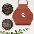 My Son Grandson Keep Moving Forward Son - Personalized Leather Pocket Hug