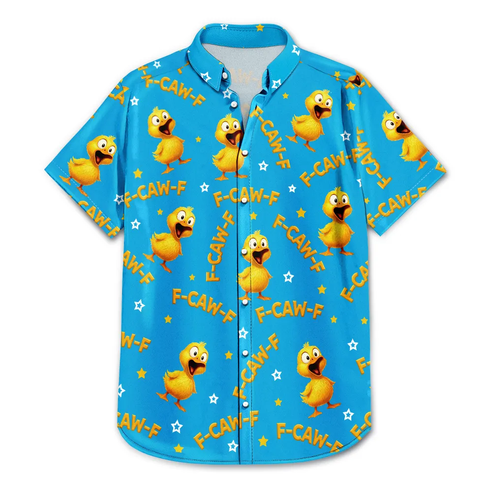 Funny Chicken Bird F Caw F - Personalized Hawaiian Shirt