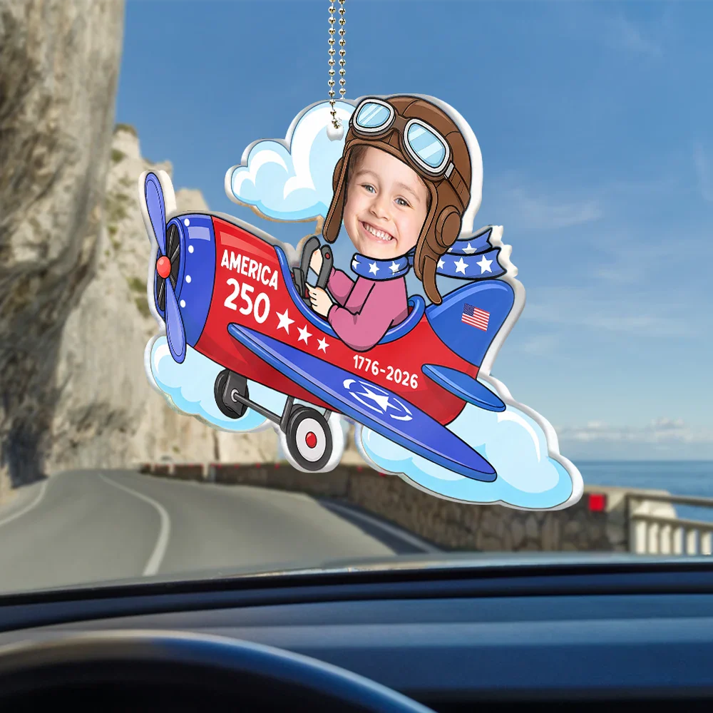 Custom Photo America 250 Lookin' Fly Baby - Personalized Acrylic Car Hanger
