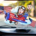 Custom Photo America 250 Lookin' Fly Baby - Personalized Acrylic Car Hanger