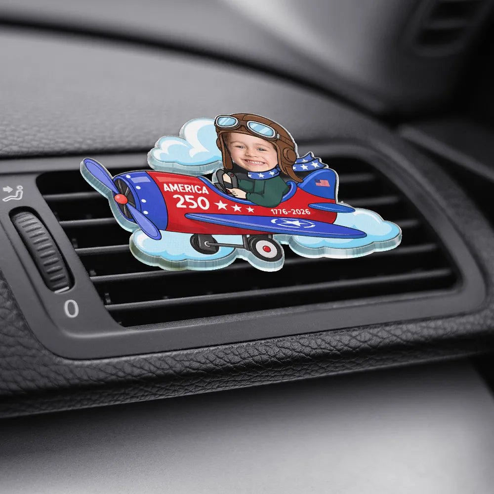 Custom Photo America 250 Lookin' Fly Baby - Personalized Acrylic Car Vent Clip