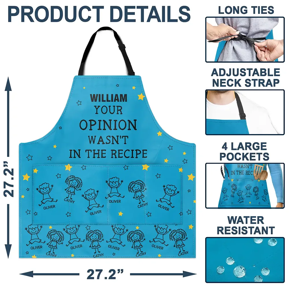The Grillfather Best Flipping Dad Grilling Grandpa - Personalized Apron
