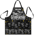 The Grillfather Best Flipping Dad Grilling Grandpa - Personalized Apron
