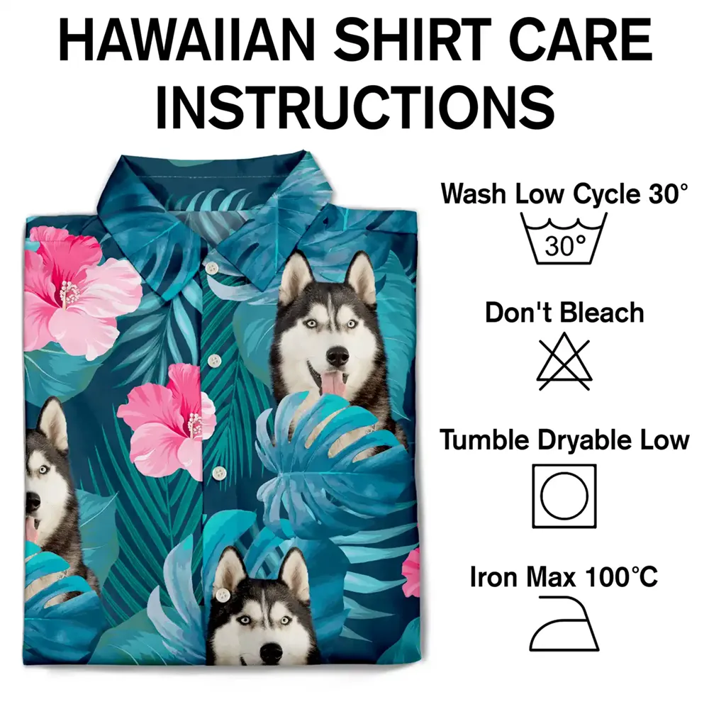 Custom Photo Tropical Leaves Funny Family Pet Friend - Personalized Hawaiian Shirt