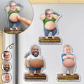 Custom Photo Funny Certified Dad Bod With Belly - Personalized Squishy Acrylic Fridge Magnet
