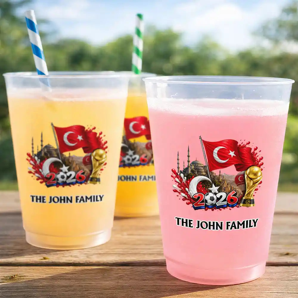 National Flag Soccer Lover - Personalized Frosted Cups