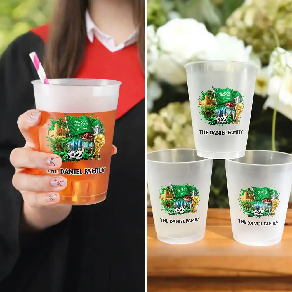 National Flag Soccer Lover - Personalized Frosted Cups