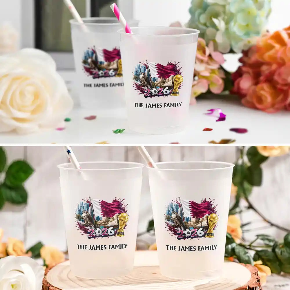 National Flag Soccer Lover - Personalized Frosted Cups