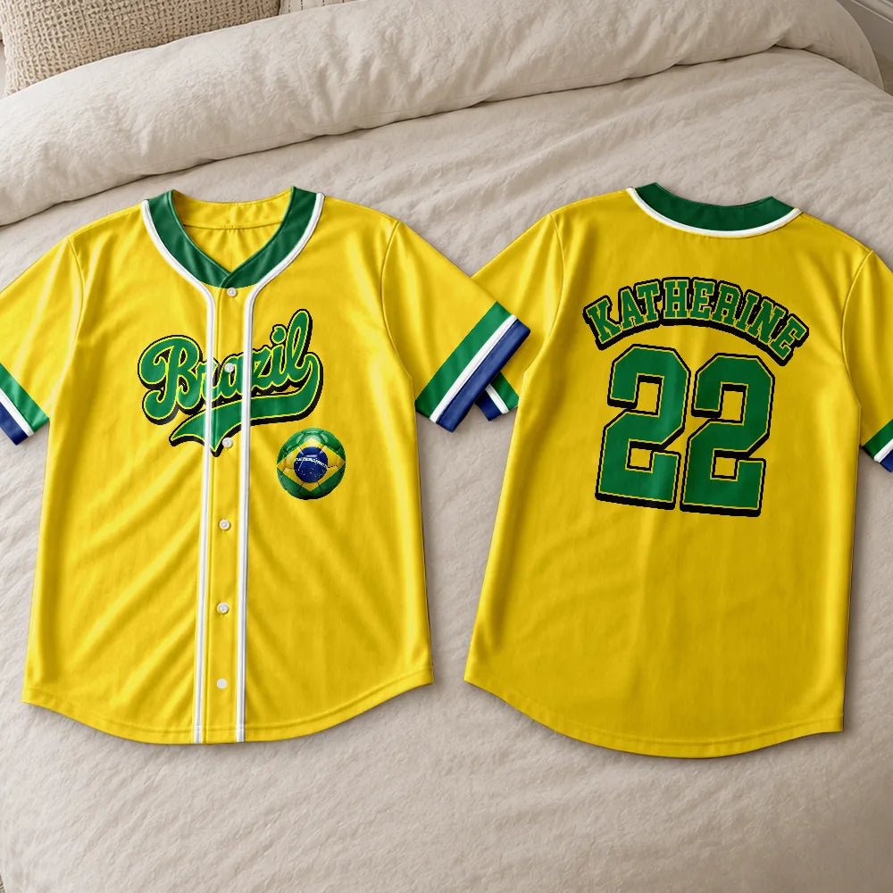 National Pride for Soccer Lovers - Personalized Baseball Jersey Shirt