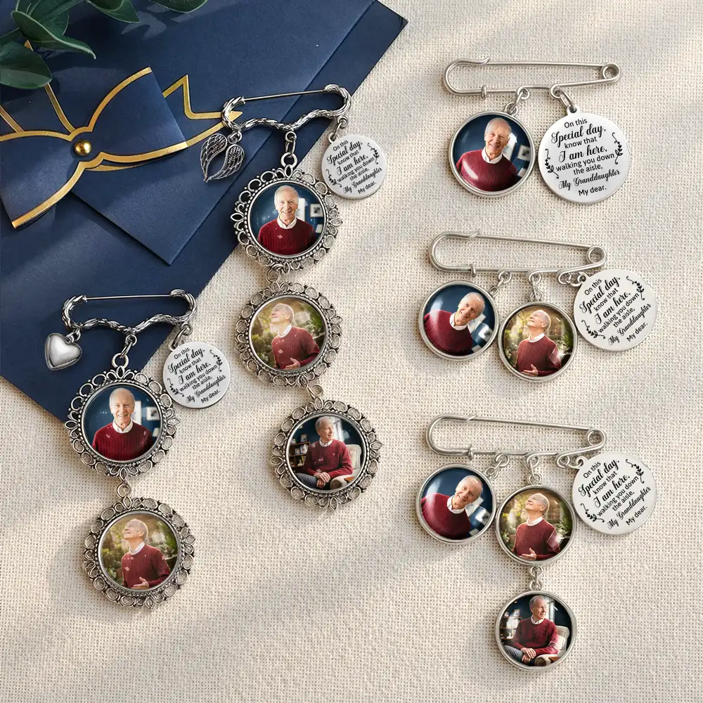 Custom Photo On This Special Day Know That I Am Here - Personalized Lapel Pin