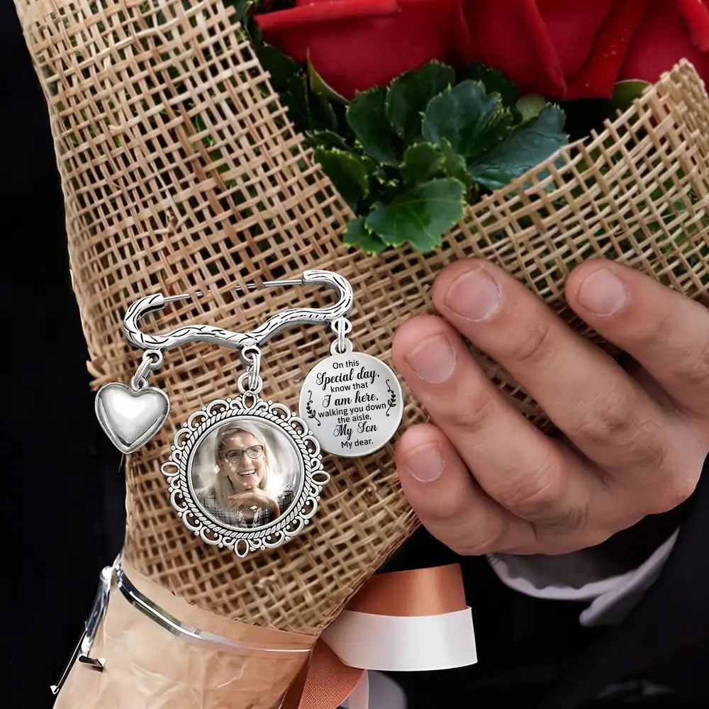 Custom Photo On This Special Day Know That I Am Here - Personalized Lapel Pin