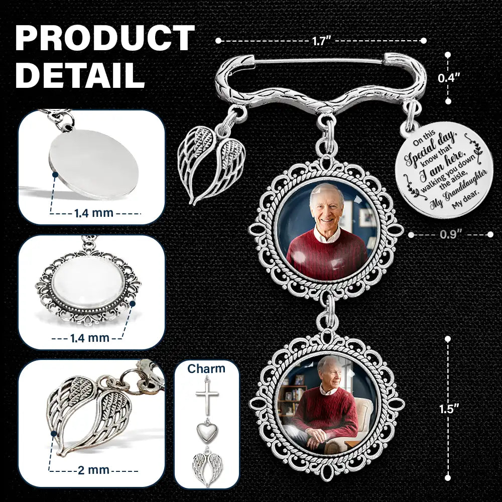 Custom Photo On This Special Day Know That I Am Here - Personalized Lapel Pin