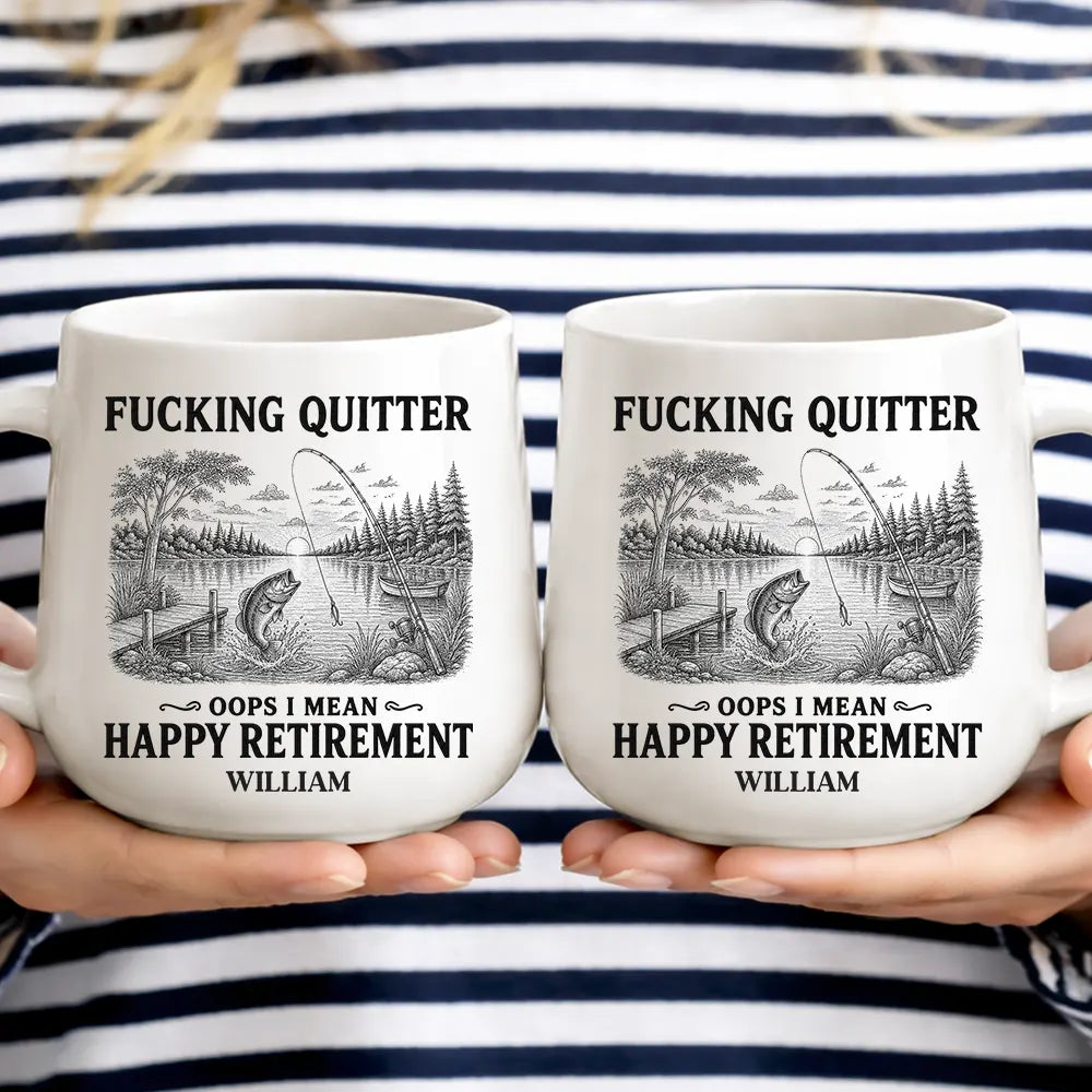Oops I Mean Happy Retirement - Personalized Tapered Mug