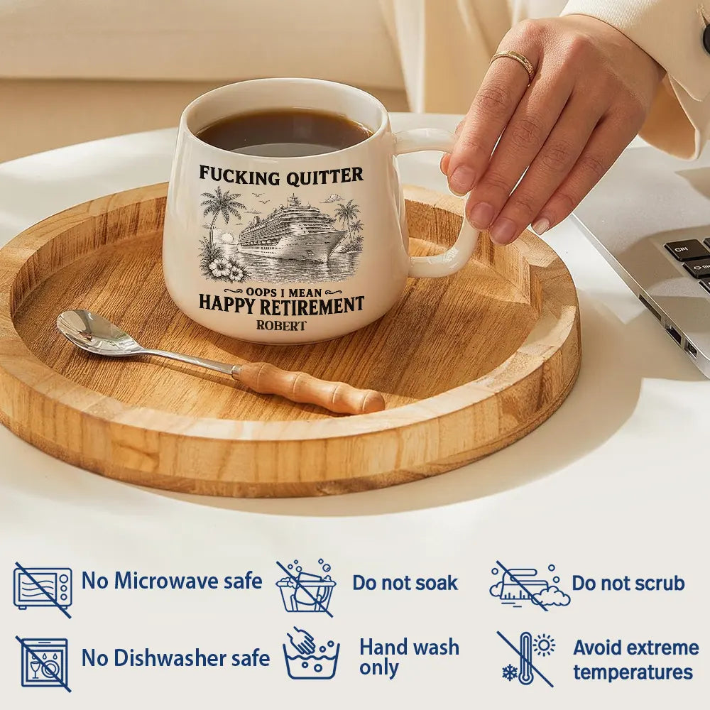 Oops I Mean Happy Retirement - Personalized Tapered Mug