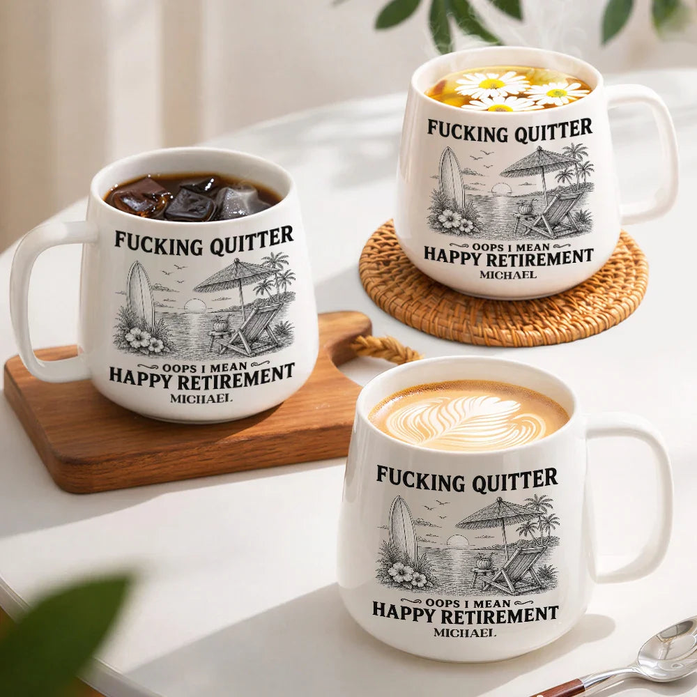 Oops I Mean Happy Retirement - Personalized Tapered Mug