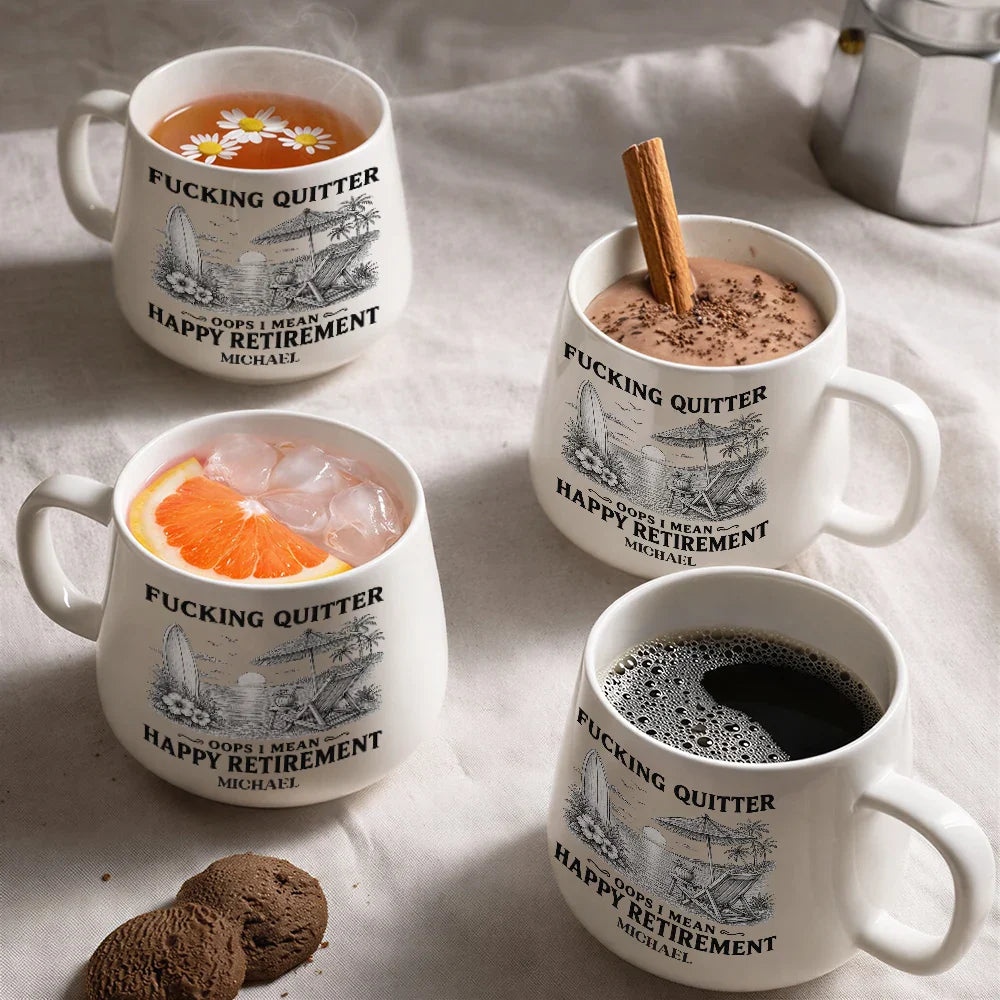 Oops I Mean Happy Retirement - Personalized Tapered Mug