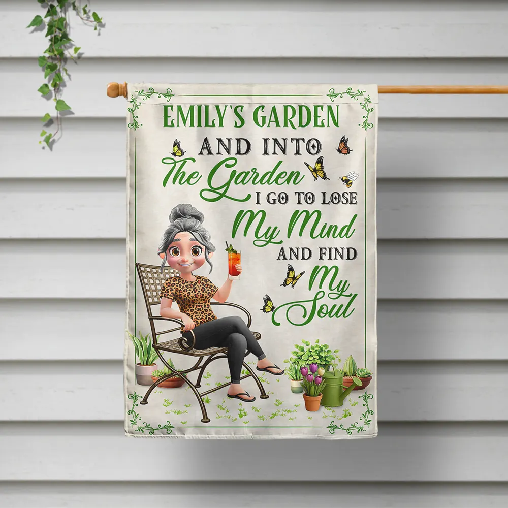 Plant Lady Lives Here - Personalized Flag
