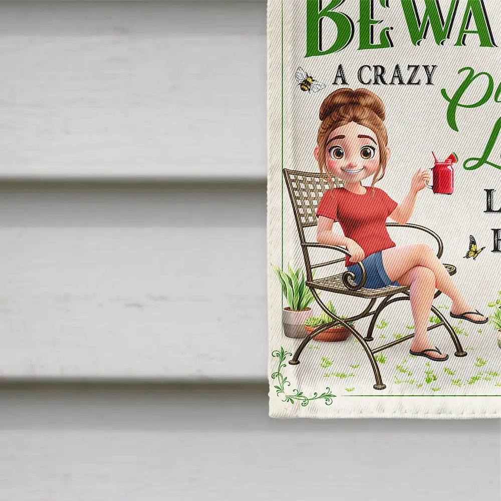 Plant Lady Lives Here - Personalized Flag