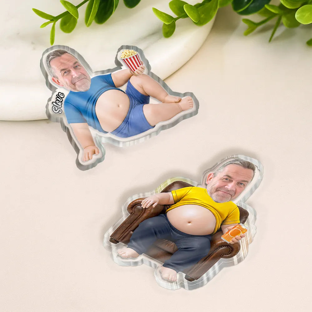Poke Dad Bod Belly - Personalized Acrylic Magnet