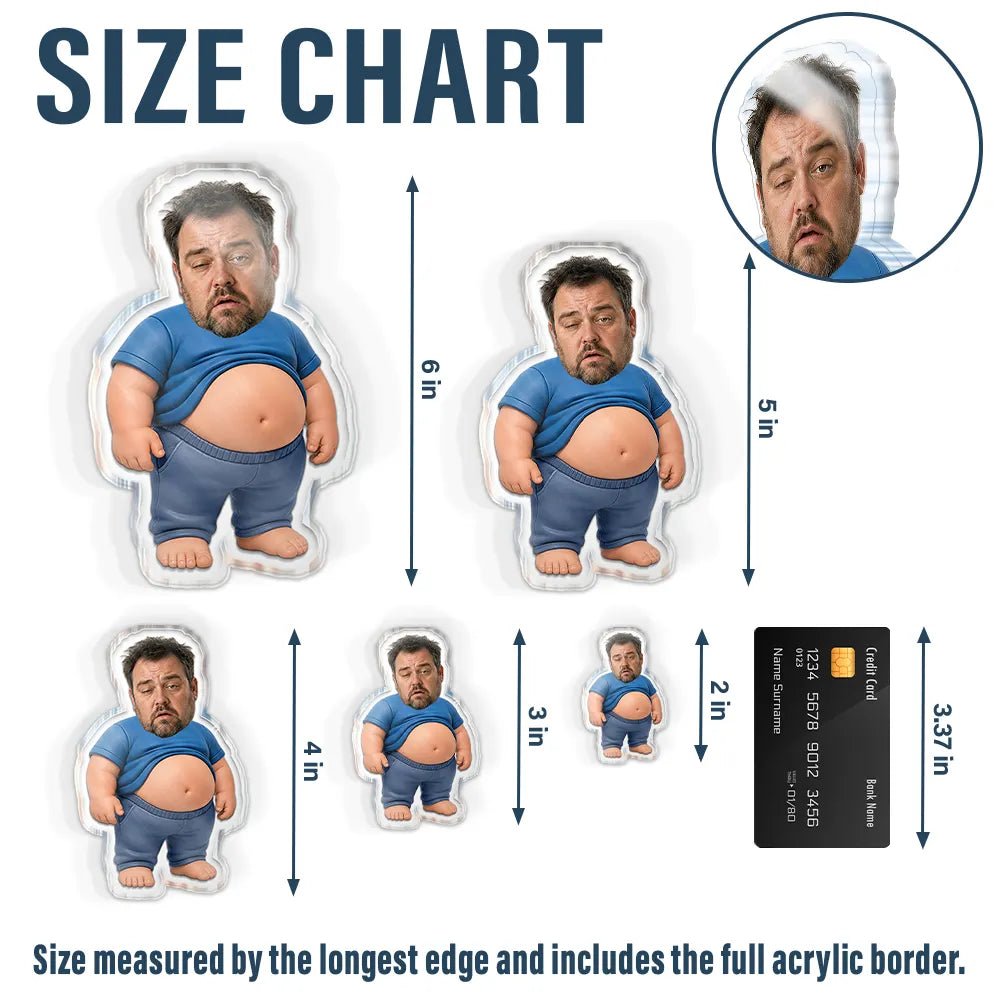 Poke Dad Bod Belly - Personalized Acrylic Magnet