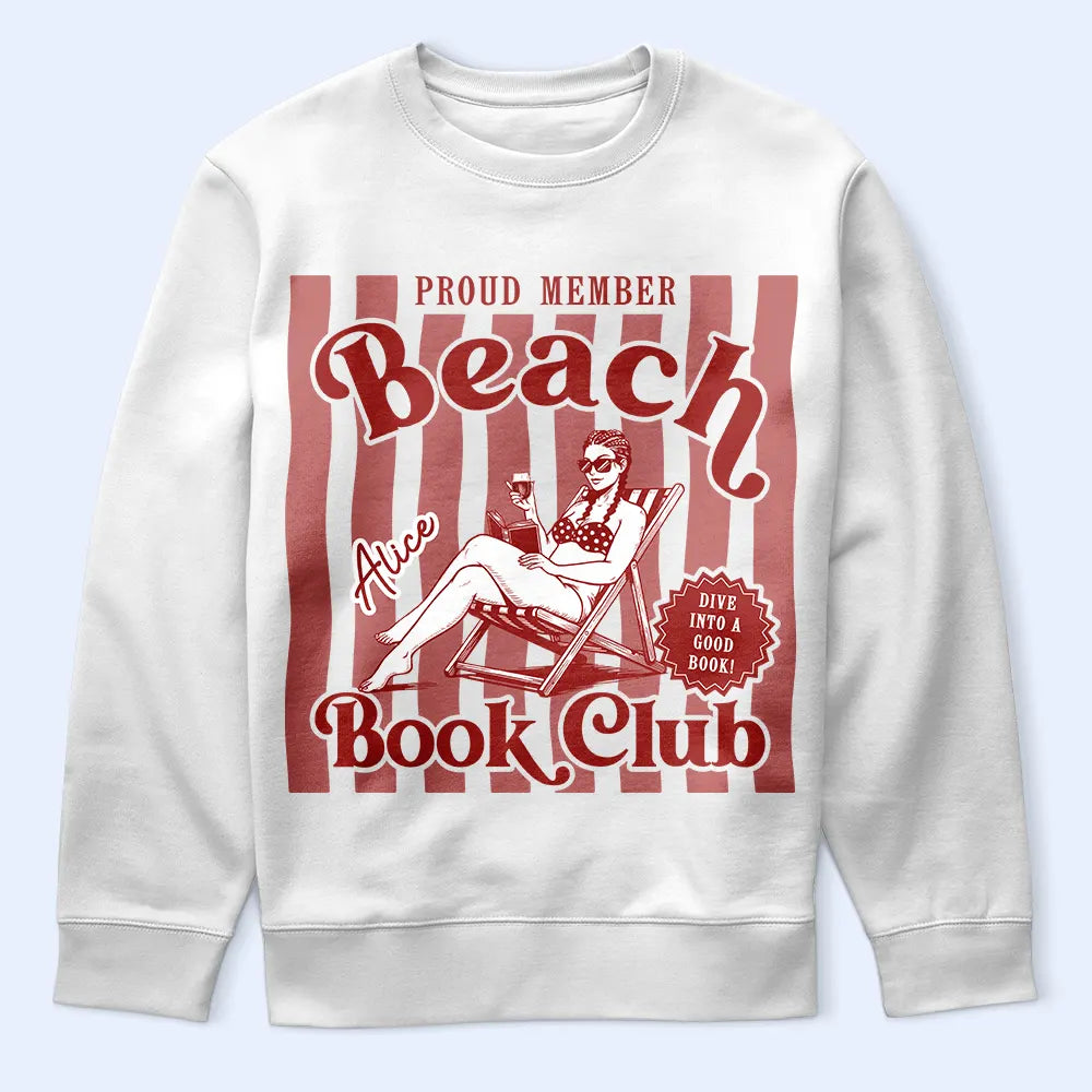 Proud Member Beach Book Club - Personalized T Shirt