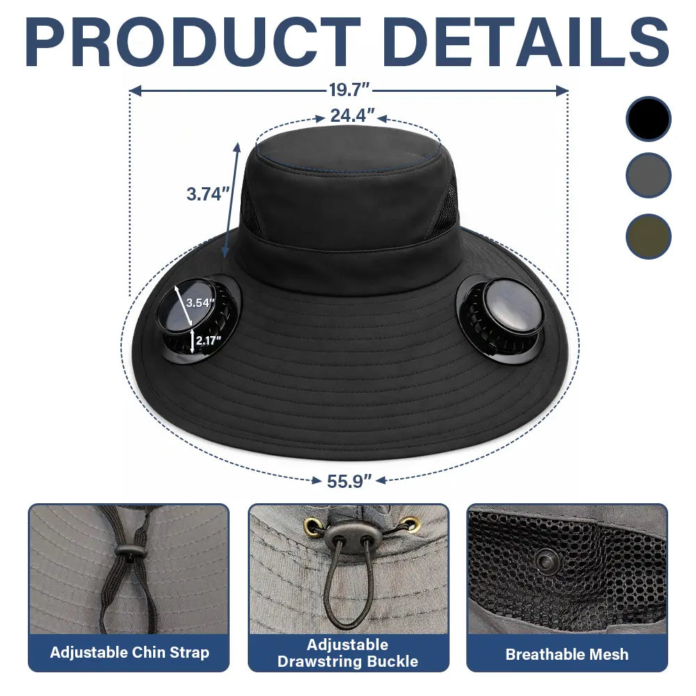 Just A Girl Who Loves Gardening - Personalized Solar Fan Hat
