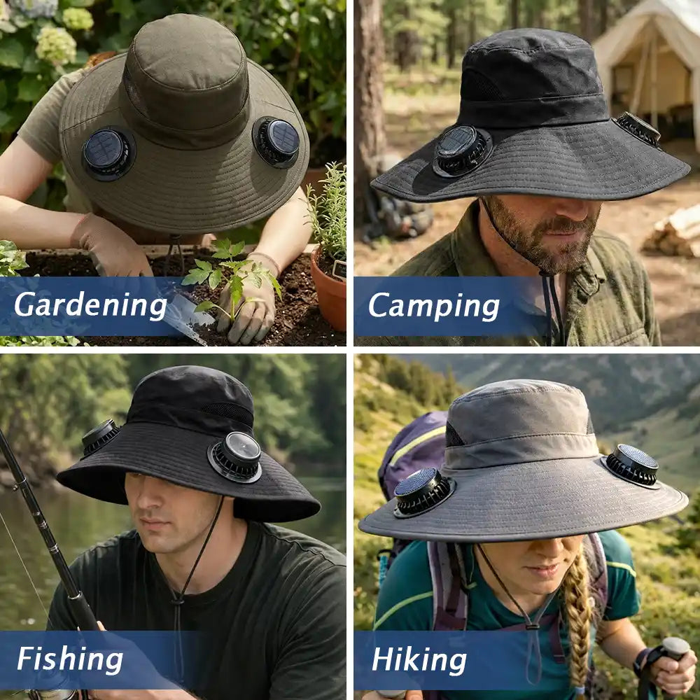 Just A Girl Who Loves Gardening - Personalized Solar Fan Hat