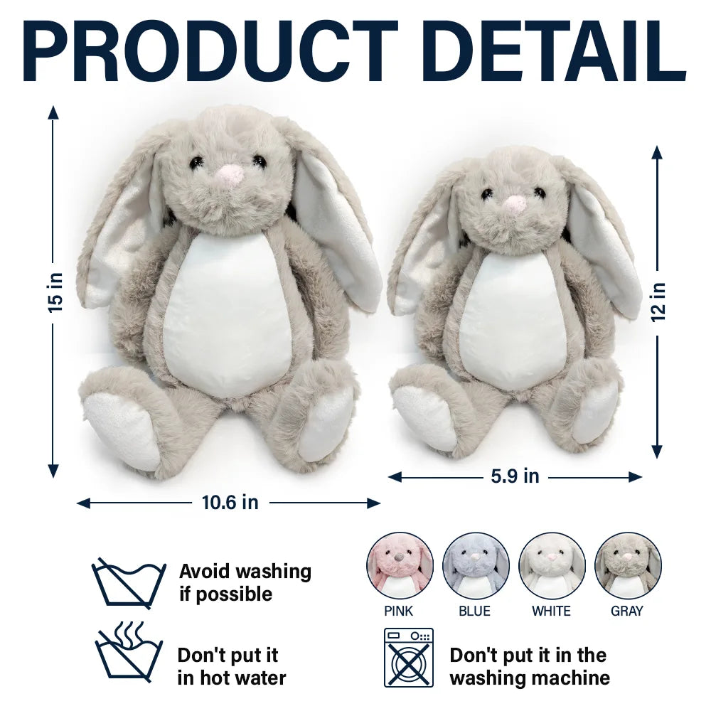 Adorable Kids Back To School - Personalized Soft Toy Bunny