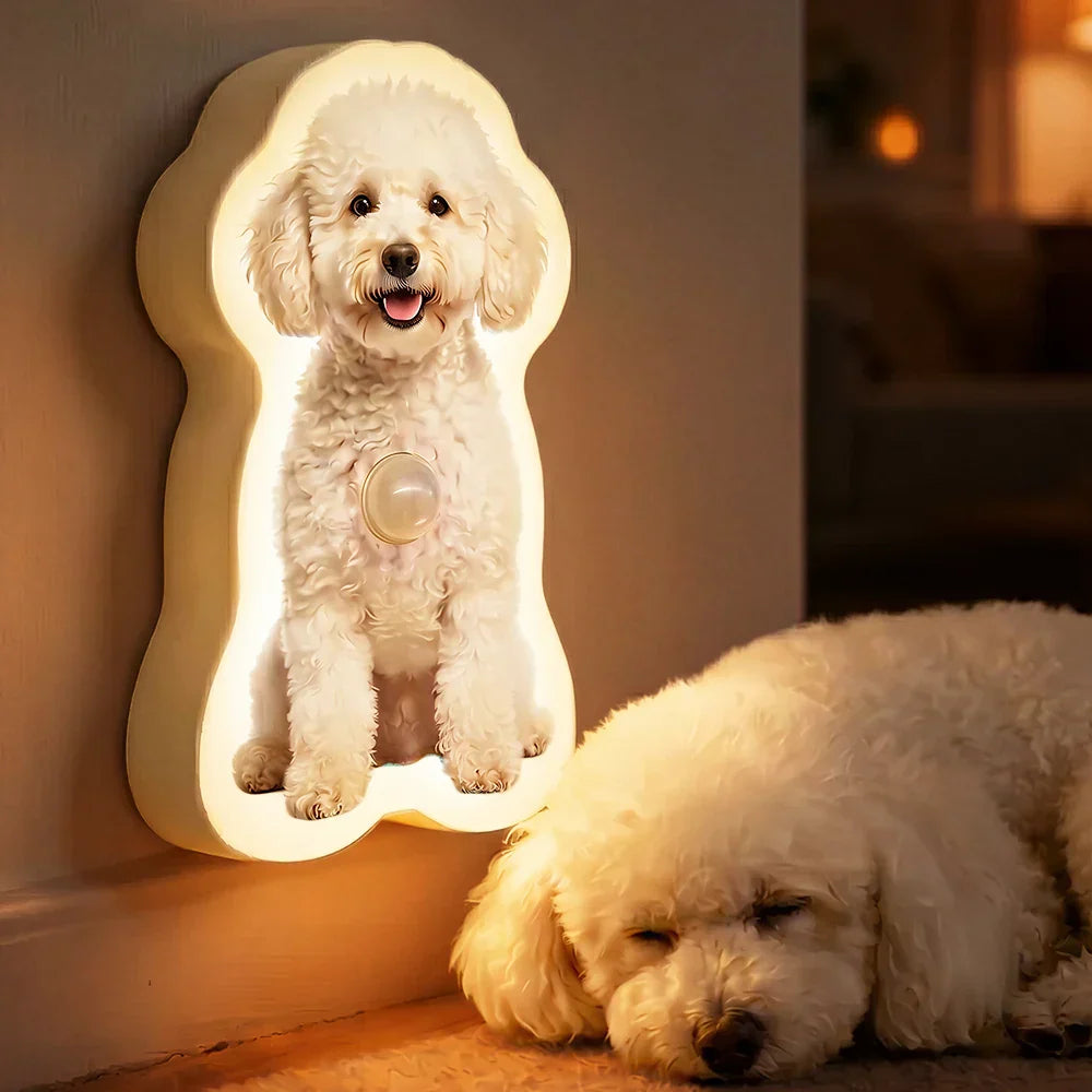 Custom Photo Cute Funny Dog Cat - Personalized Motion Sensor Night Light