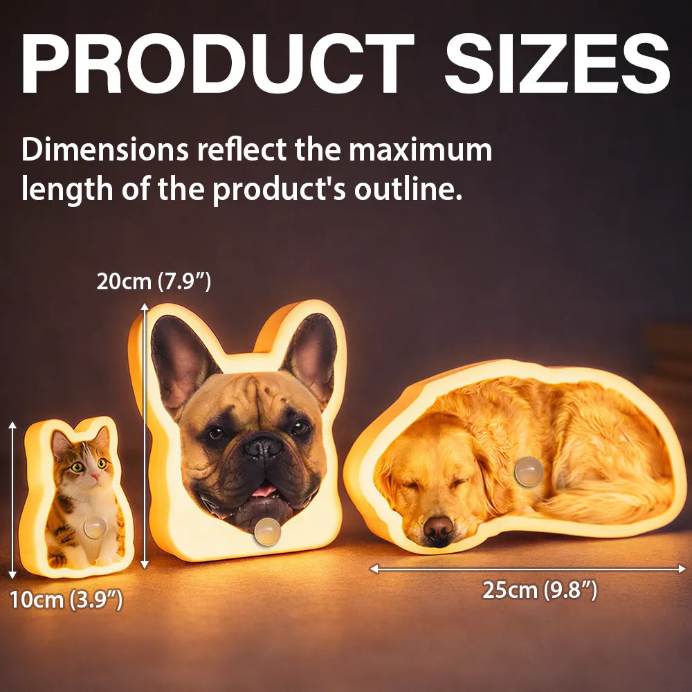 Custom Photo Cute Funny Dog Cat - Personalized Motion Sensor Night Light