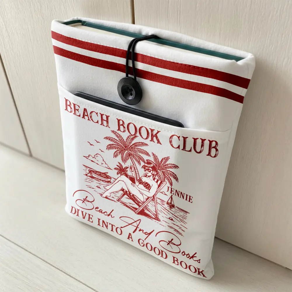 Salty Beach Book Club - Personalized Book Sleeve