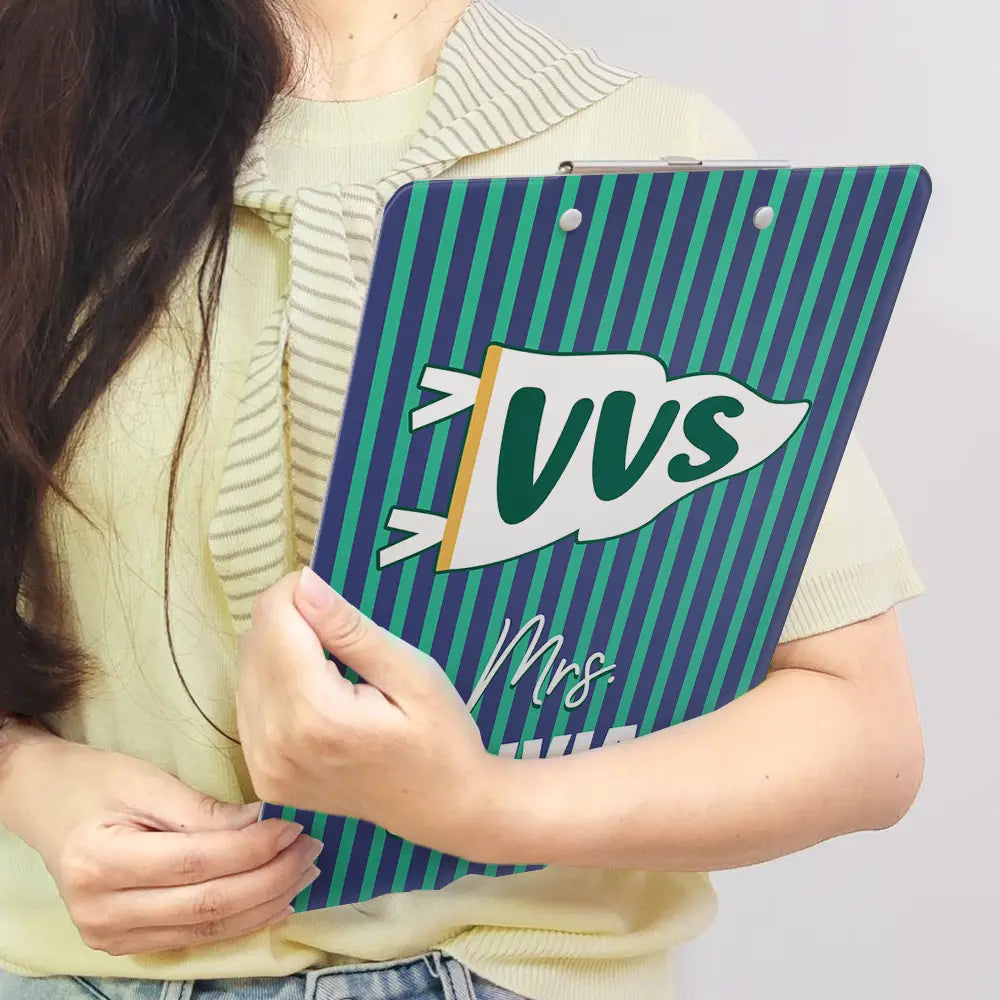School Pennant Flag - Personalized Acrylic Clipboard