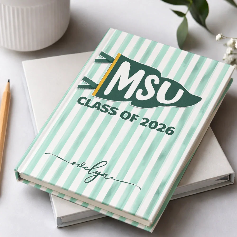 School Pennant Flag - Personalized Hardcover Journal